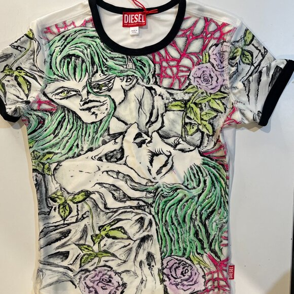 Brand new Diesel red label stretch printed T - Picture 7 of 7